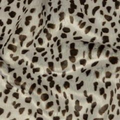 Pale Gray and Brown Spotted Sleek Luxury Faux Fur Pale Gray and Brown Spotted Sleek Luxury Faux Fur