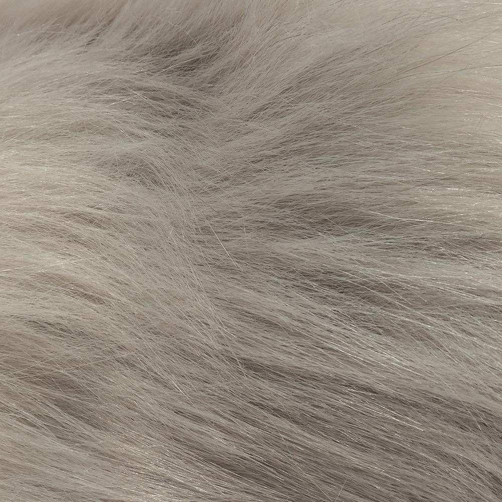 Luxury Faux Fur Panel - Off White and Gray Ombre