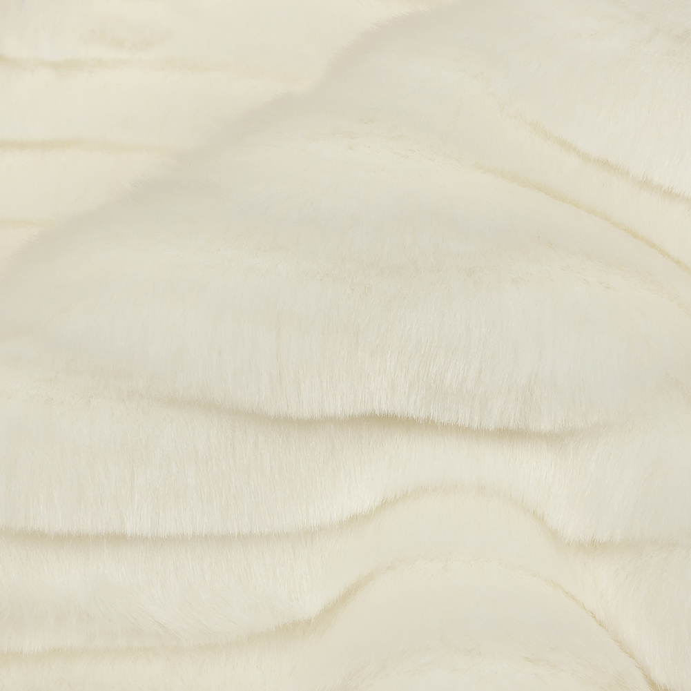 Star White Ribbed Luxury Faux Fur