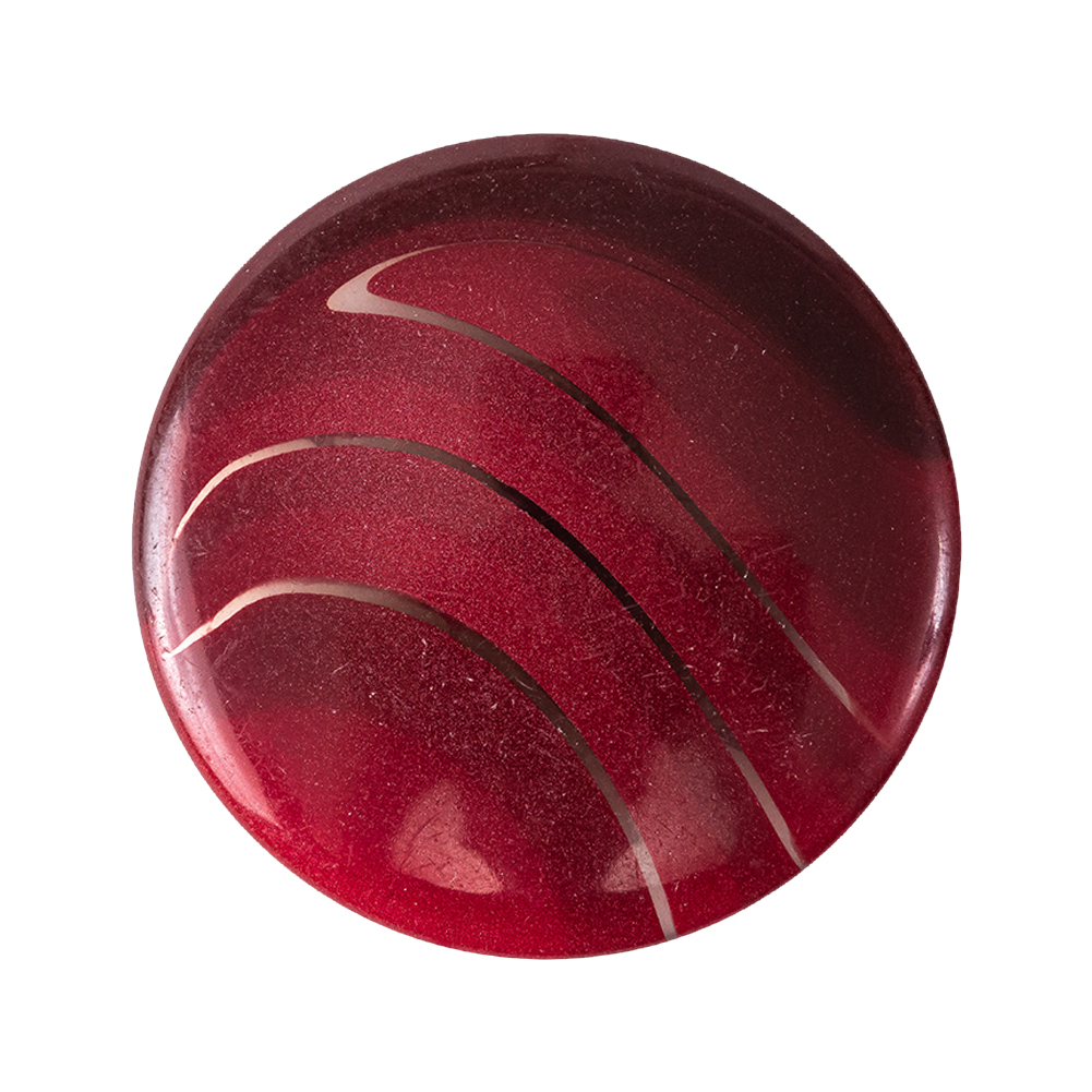 Red Pear Abstract Self-Shank Back Plastic Button – 48L/30.5mm Red Pear Abstract Self-Shank Back Plastic Button – 48L/30.5mm