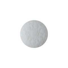 White Floral Embossed Shank Back Plastic Button – 25L/16mm White Floral Embossed Shank Back Plastic Button – 25L/16mm