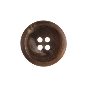 Caramel and Warm Gray Swirl 4-Hole Plastic Button with Pronounced Rim – 36L/23mm Caramel and Warm Gray Swirl 4-Hole Plastic Button with Pronounced Rim – 36L/23mm