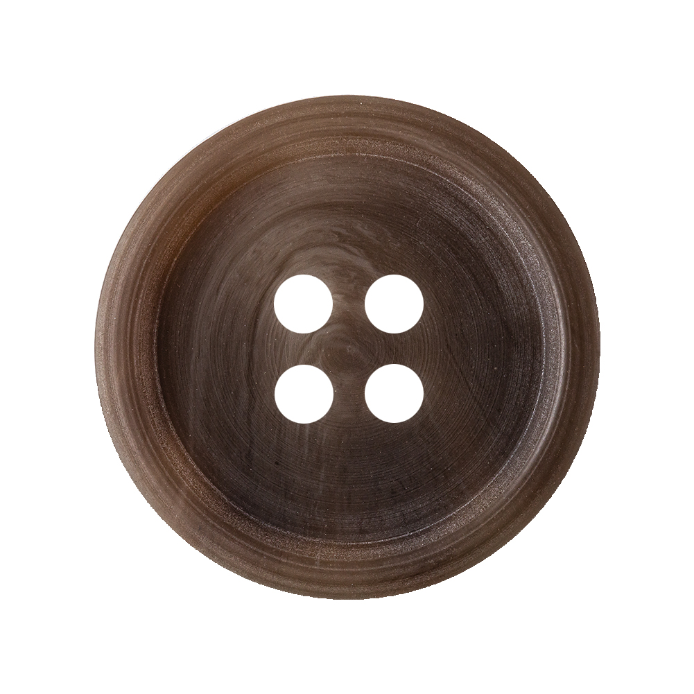Caramel and Warm Gray Swirl 4-Hole Plastic Button with Pronounced Rim – 44L/28mm Caramel and Warm Gray Swirl 4-Hole Plastic Button with Pronounced Rim – 44L/28mm