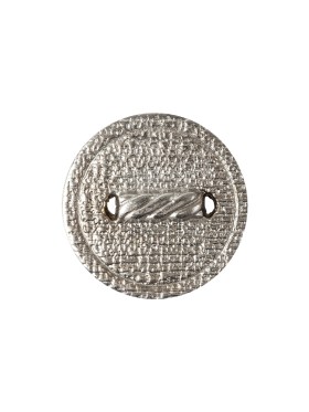 Italian Silver Faux Rope Textured Shank Back Metal Button – 30L/19mm Italian Silver Faux Rope Textured Shank Back Metal Button – 30L/19mm