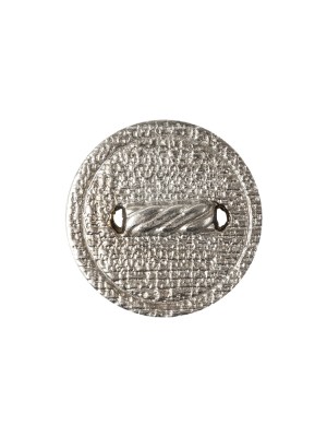 Italian Silver Faux Rope Textured Shank Back Metal Button – 30L/19mm Italian Silver Faux Rope Textured Shank Back Metal Button – 30L/19mm