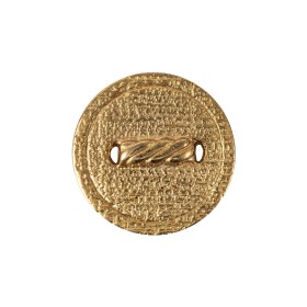 Italian Gold Faux Rope Textured Shank Back Metal Button – 36L/23mm Italian Gold Faux Rope Textured Shank Back Metal Button – 36L/23mm