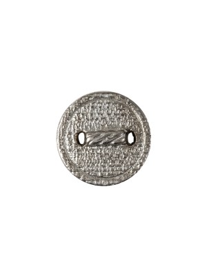 Italian Silver Faux Rope Textured Shank Back Metal Button – 20L/12.5mm Italian Silver Faux Rope Textured Shank Back Metal Button – 20L/12.5mm