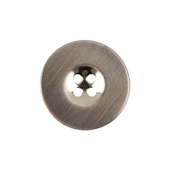 Italian Silver 4-Hole Metal Coat Button – 36L/23mm Italian Silver 4-Hole Metal Coat Button – 36L/23mm