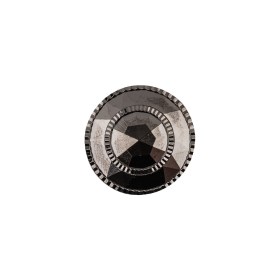 Italian Gunmetal Fancy Faceted Shank Back Plastic Button – 24L/15mm Italian Gunmetal Fancy Faceted Shank Back Plastic Button – 24L/15mm