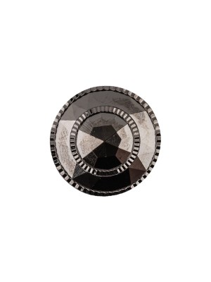 Italian Gunmetal Fancy Faceted Shank Back Plastic Button – 24L/15mm Italian Gunmetal Fancy Faceted Shank Back Plastic Button – 24L/15mm
