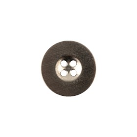 Italian Silver 4-Hole Metal Coat Button – 25L/16mm Italian Silver 4-Hole Metal Coat Button – 25L/16mm