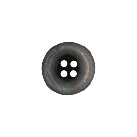Italian Light Blue Iridescent Rolled Rim 4-Hole Plastic Button – 24L/15mm Italian Light Blue Iridescent Rolled Rim 4-Hole Plastic Button – 24L/15mm