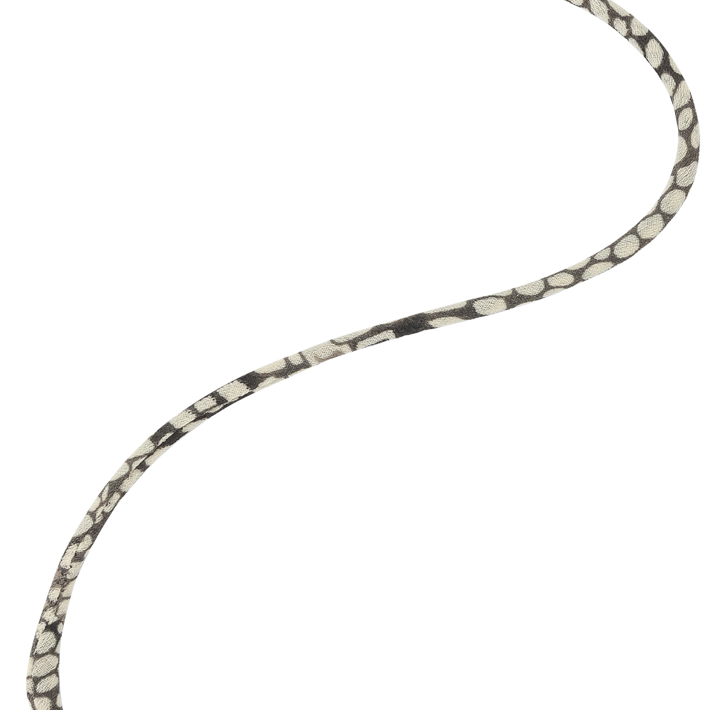 Agate Gray and Off-White Geometric Spaghetti Cord - 0.1875"