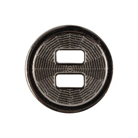 Italian Silver Spider Web Slated Metal Button – 40L/25.5mm Italian Silver Spider Web Slated Metal Button – 40L/25.5mm