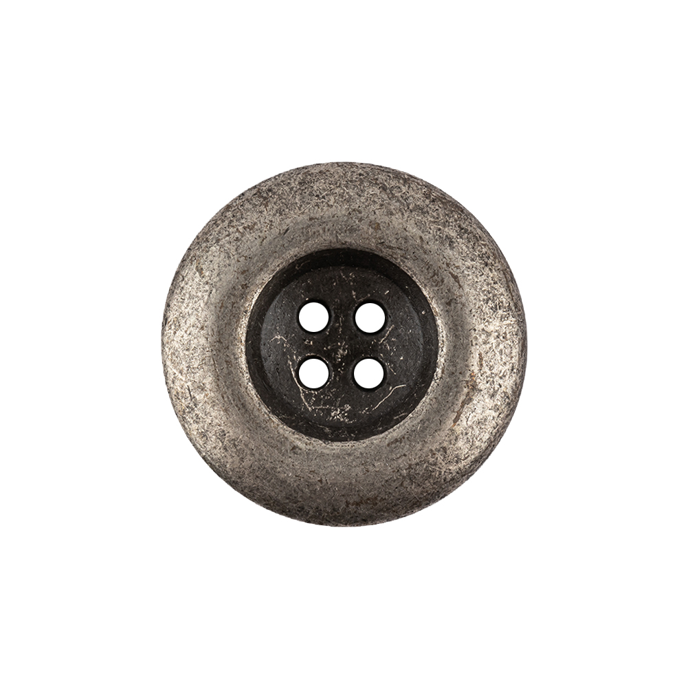 Italian Silver Oxidized Deep Well 4-Hole Button – 36L/23mm Italian Silver Oxidized Deep Well 4-Hole Button – 36L/23mm