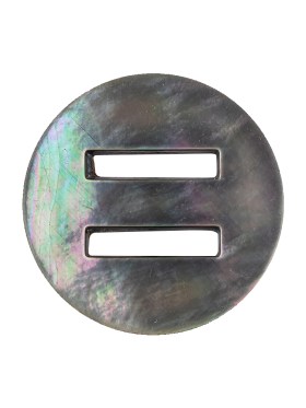 Imported Gray Mother of Pearl Slatted Shell Button – 40L/25.5mm Imported Gray Mother of Pearl Slatted Shell Button – 40L/25.5mm