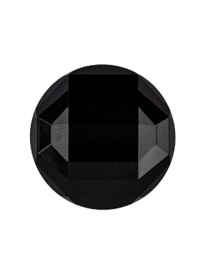 Italian Black Faceted Geometric Convex Shank Back Button – 36L/23mm Italian Black Faceted Geometric Convex Shank Back Button – 36L/23mm