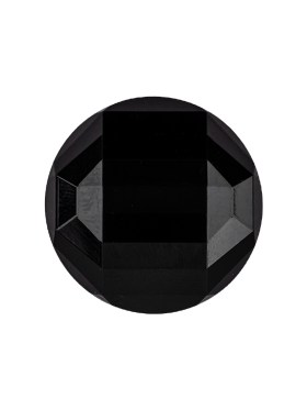 Italian Black Faceted Geometric Convex Shank Back Button – 36L/23mm Italian Black Faceted Geometric Convex Shank Back Button – 36L/23mm
