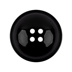 Italian Black Dome Shaped Dimensional 4-Hole Button – 44L/28mm Italian Black Dome Shaped Dimensional 4-Hole Button – 44L/28mm
