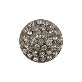 Italian Silver Cast Metal and Rhinestone Shank Back Button – 36L/23mm Italian Silver Cast Metal and Rhinestone Shank Back Button – 36L/23mm