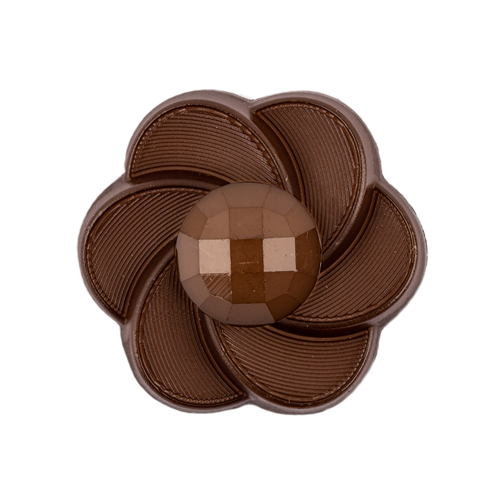 Italian Brown Floral and Geometric Shank Back Nylon Button – 44L/28mm Italian Brown Floral and Geometric Shank Back Nylon Button – 44L/28mm
