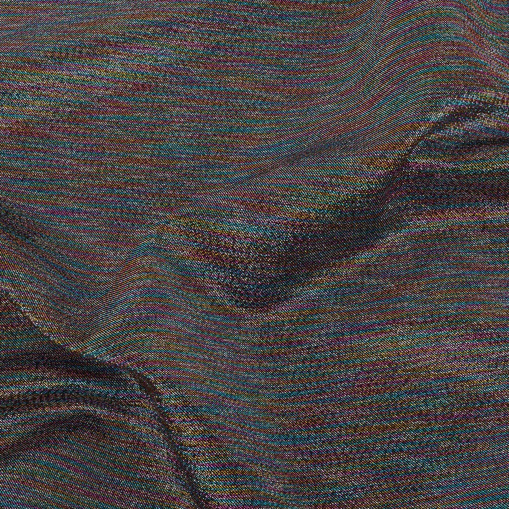 Polyester Lame – Metallic Rainbow on Black – Ellery Collection Polyester Lame – Metallic Rainbow on Black – Ellery Collection