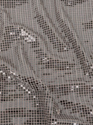 Stretch Knit with Square Metallic Sequins – Pale Pink- Liquid Sparks Collection Stretch Knit with Square Metallic Sequins – Pale Pink- Liquid Sparks Collection