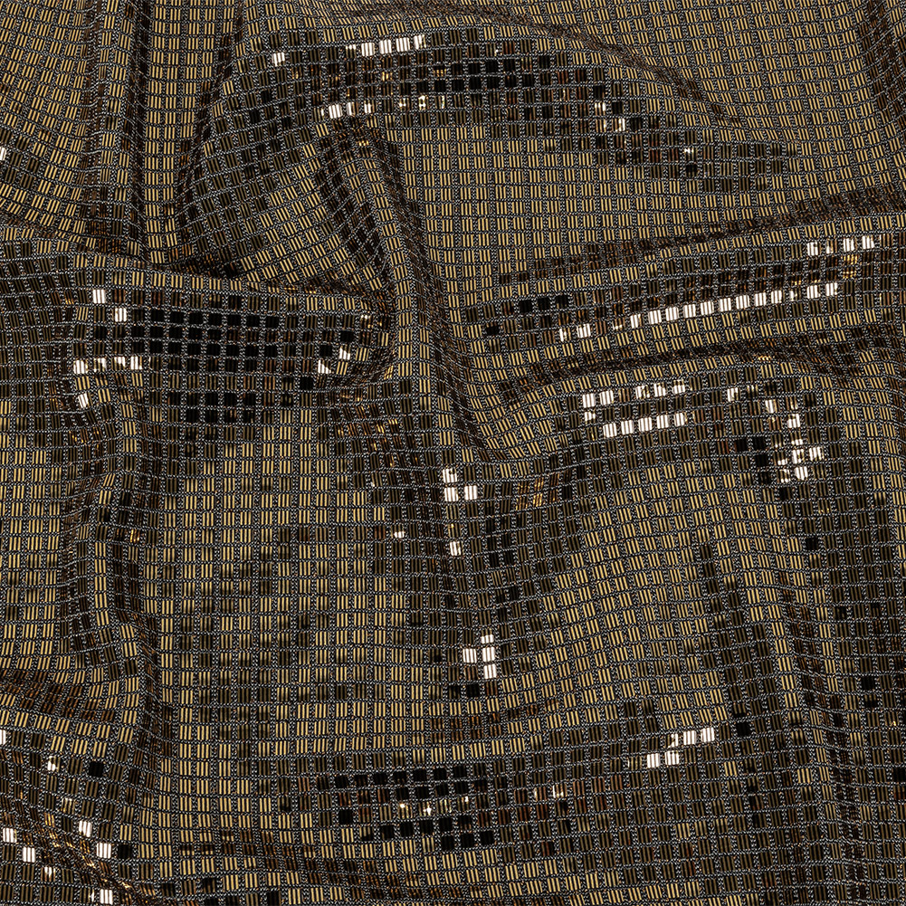 Stretch Knit with Square Metallic Sequins – Glitterati and Gray – Loud Lights Collection Stretch Knit with Square Metallic Sequins – Glitterati and Gray – Loud Lights Collection