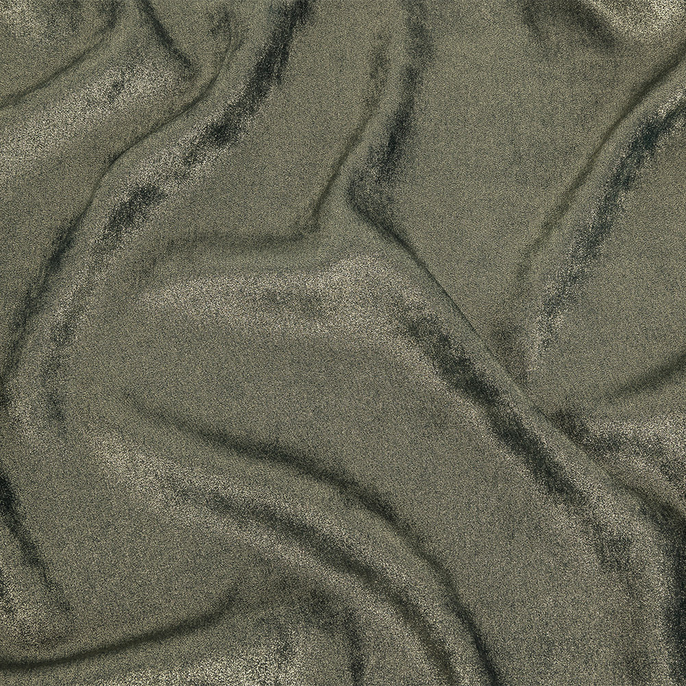 Drapey Metallic Polyester Woven – Gold and Emerald – Twinkle Stars Collection Drapey Metallic Polyester Woven – Gold and Emerald – Twinkle Stars Collection