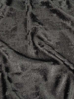 Drapey Metallic Polyester Woven – Gunmetal Black – Twinkle Stars Collection Drapey Metallic Polyester Woven – Gunmetal Black – Twinkle Stars Collection