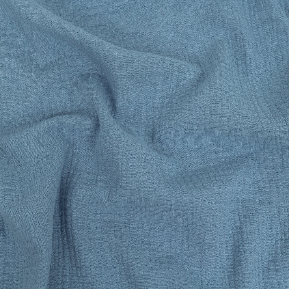 Double Cotton Gauze – Steel Blue – Talamanca Collection Double Cotton Gauze – Steel Blue – Talamanca Collection