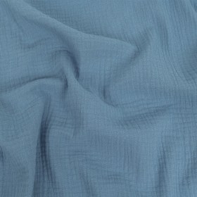 Double Cotton Gauze – Steel Blue – Talamanca Collection Double Cotton Gauze – Steel Blue – Talamanca Collection