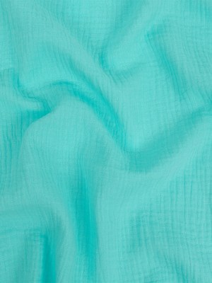 Double Cotton Gauze – Aqua – Talamanca Collection Double Cotton Gauze – Aqua – Talamanca Collection
