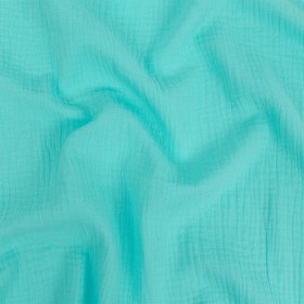 Double Cotton Gauze – Aqua – Talamanca Collection Double Cotton Gauze – Aqua – Talamanca Collection