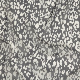Black and Marshmallow Abstract Crinkled Silk Chiffon Black and Marshmallow Abstract Crinkled Silk Chiffon