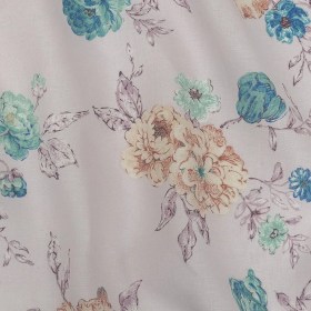 Lilac Floral Printed Linen Woven Lilac Floral Printed Linen Woven
