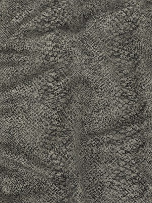 Black and Gray Python Patterned Linen Jacquard Black and Gray Python Patterned Linen Jacquard