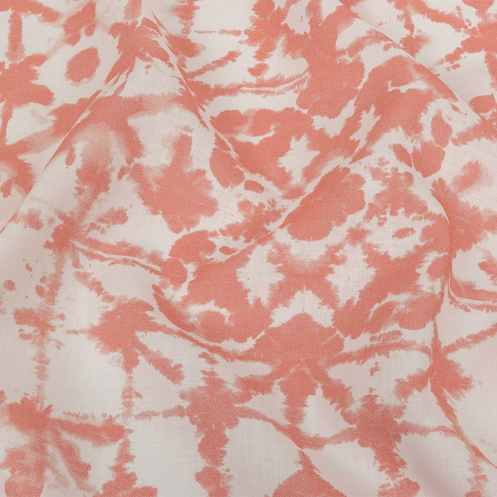 Blush Shibori Tie Dye Printed Lightweight Linen Woven Blush Shibori Tie Dye Printed Lightweight Linen Woven