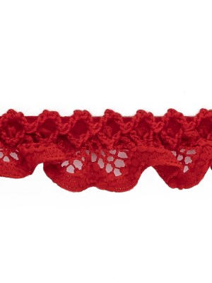 Fire Engine Red Criss Cross Crochet Trimming – 0.625″ Fire Engine Red Criss Cross Crochet Trimming – 0.625″