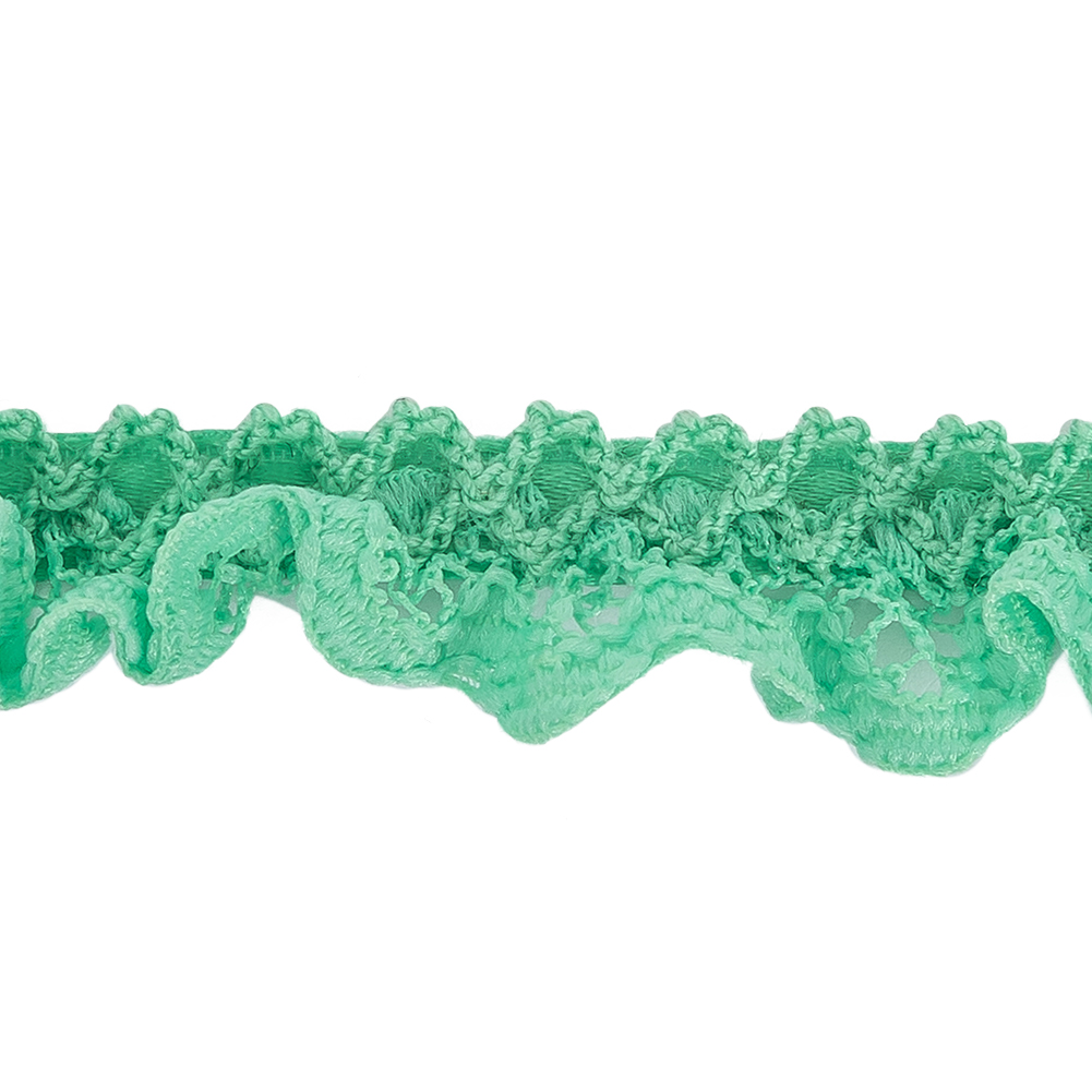 Spearmint Criss Cross Crochet Trimming - 0.625"