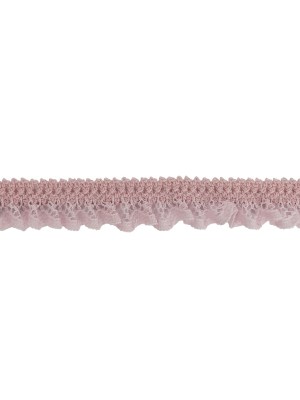Primrose Pink Ruffled Stretch Lace Trimming – 0.625″ Primrose Pink Ruffled Stretch Lace Trimming – 0.625″