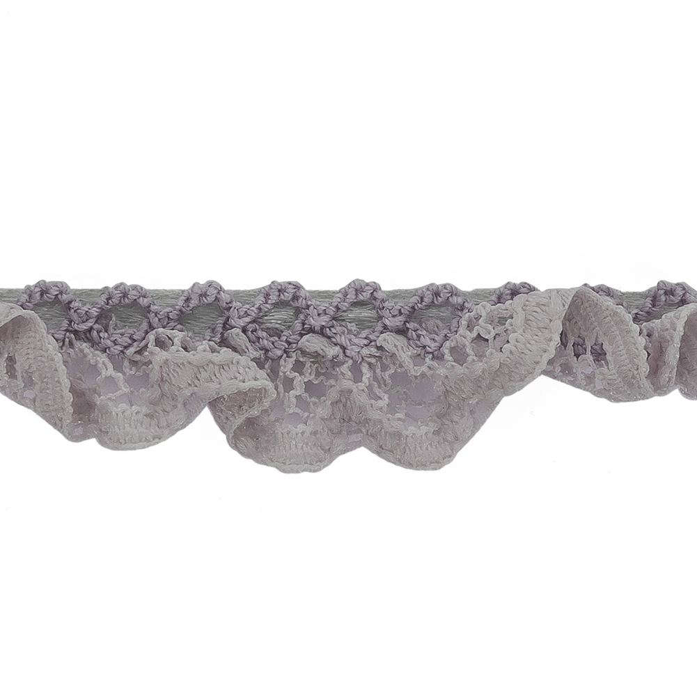 Mauve Shadows Criss Cross Crochet Trimming - 0.625"