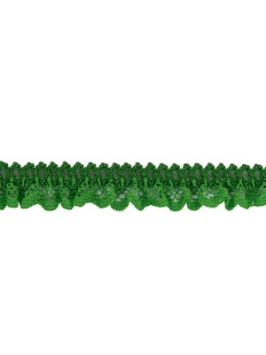 Grass Green Ruffled Stretch Lace Trimming – 0.625″ Grass Green Ruffled Stretch Lace Trimming – 0.625″