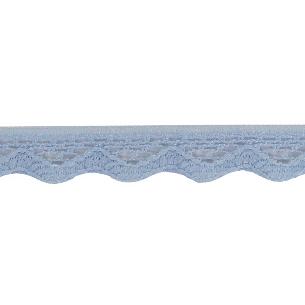Periwinkle Scalloped Edge Lace Geometric Trimming - 0.5"