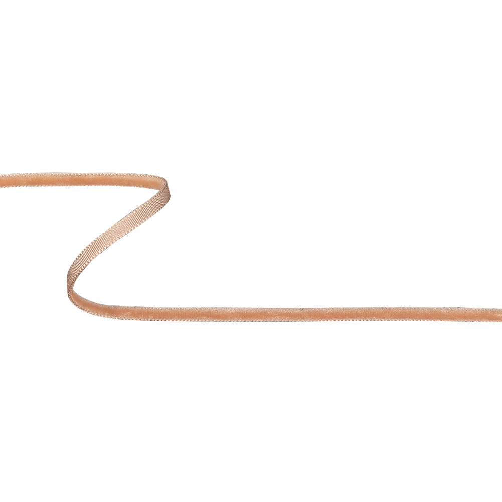 Coral Sands Single Face Velvet Ribbon – 0.125″ Coral Sands Single Face Velvet Ribbon – 0.125″