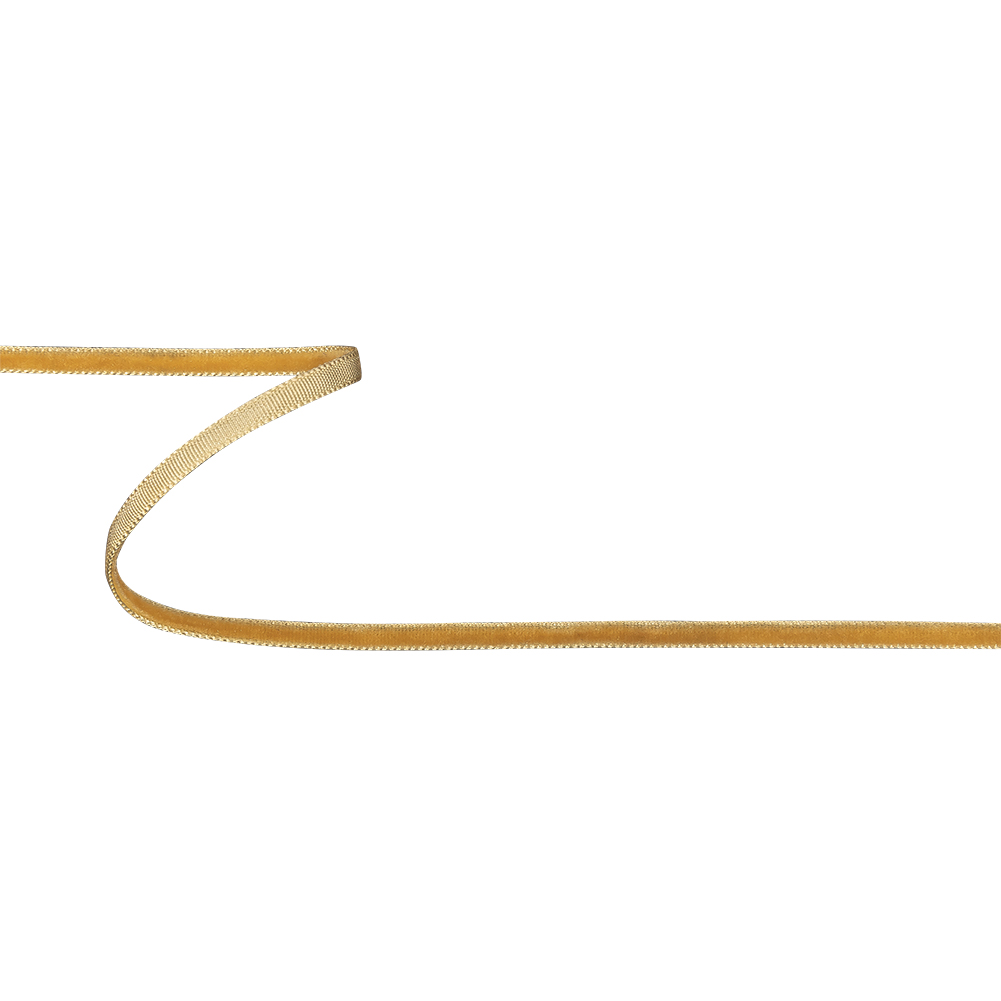 Amber Single Face Velvet Ribbon – 0.125″ Amber Single Face Velvet Ribbon – 0.125″