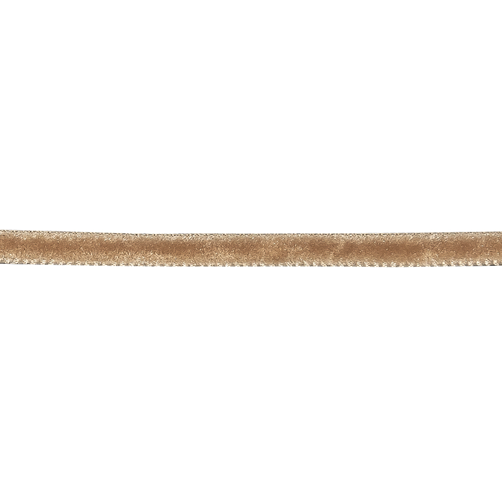 Mellow Buff Single Face Velvet Ribbon - 0.125"