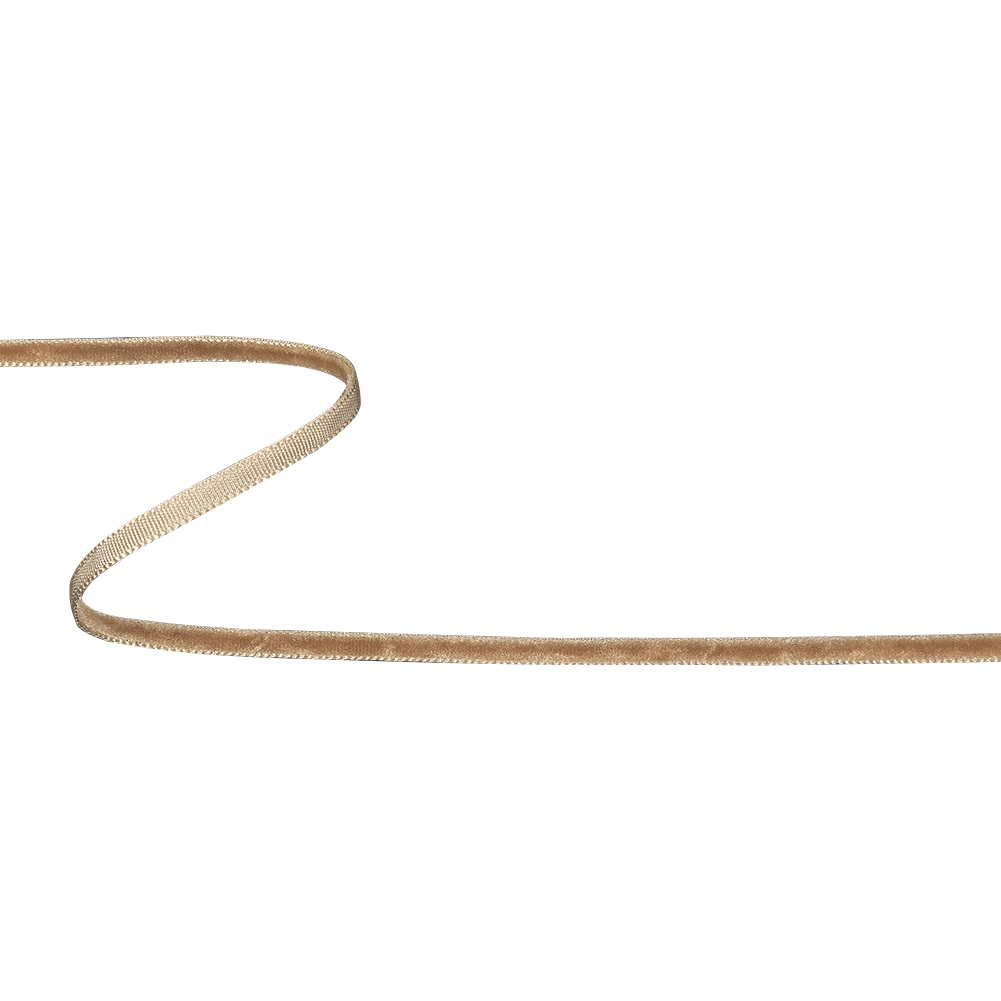 Mellow Buff Single Face Velvet Ribbon – 0.125″ Mellow Buff Single Face Velvet Ribbon – 0.125″