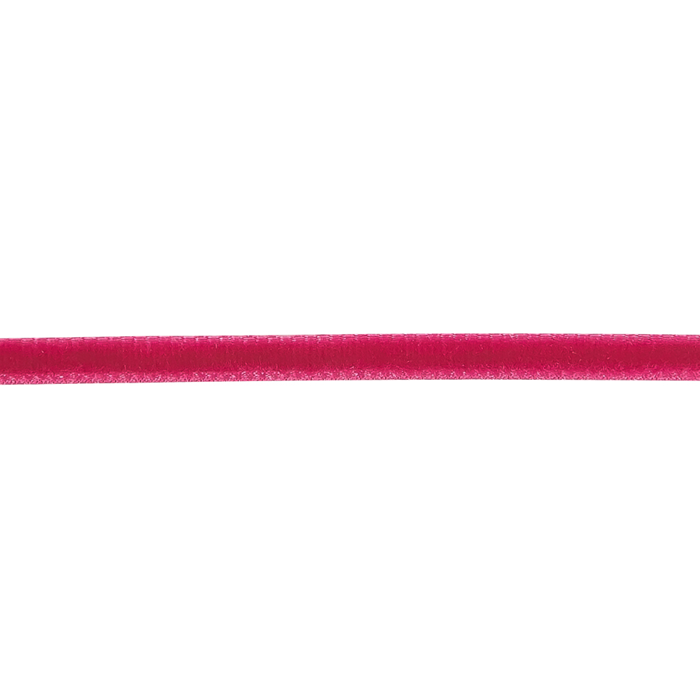 Shocking Pink Single Face Velvet Ribbon - 0.125"
