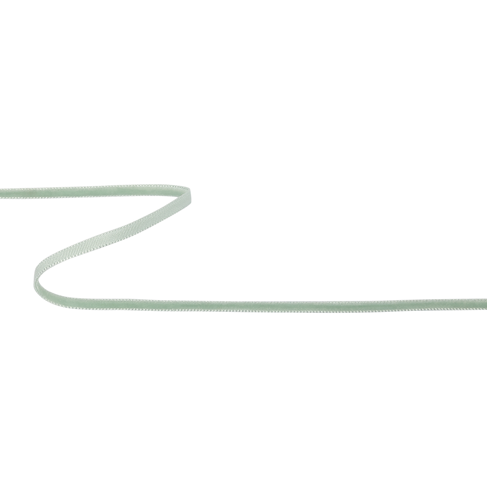 Bok Choy Single Face Velvet Ribbon – 0.125″ Bok Choy Single Face Velvet Ribbon – 0.125″